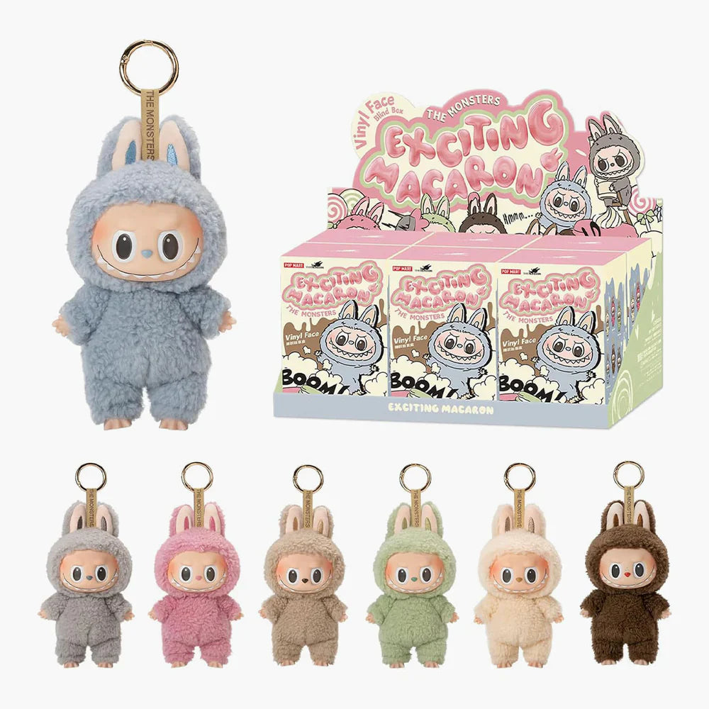 Pop Mart Labubu The Monsters Tasty Macarons Vinyl Plush Pendant Single Blind Box
