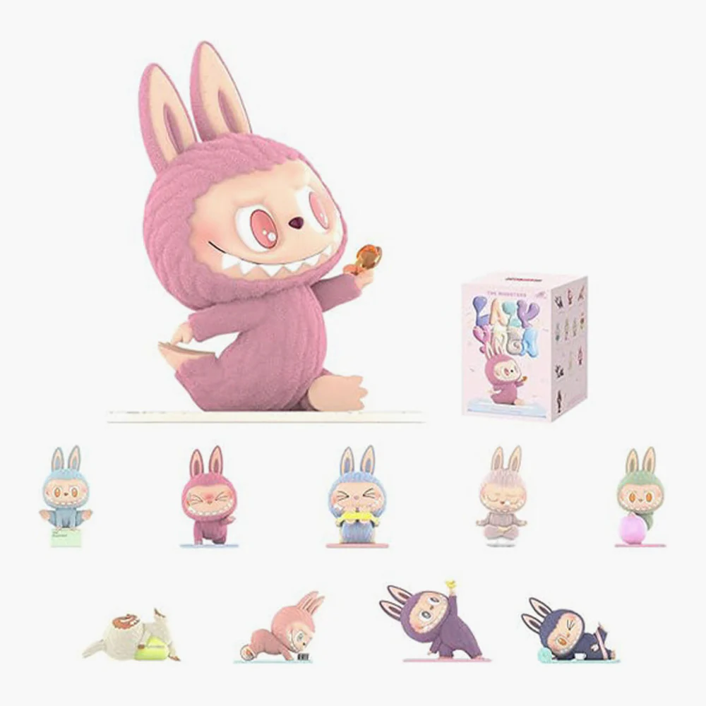 Pop Mart Labubu The Monsters Lazy Yoga Series Figures Sealed Case (10 Blind Boxes)